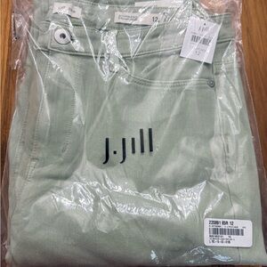 J. Jill Sage Green Boyfriend Jeans